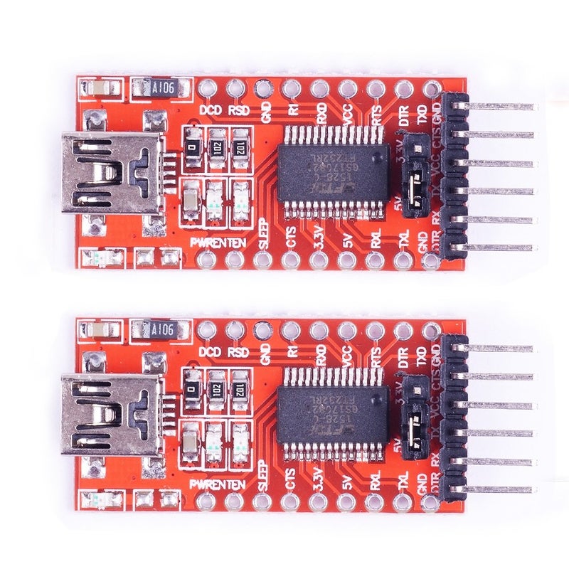Cylewet 2Pcs FT232RL 3.3V 5.5V Module USB to TTL Serial Adapter Module for Arduino Mini Port USB to Serial Interface Module (Pack of 2) CYT1007 - Image 4